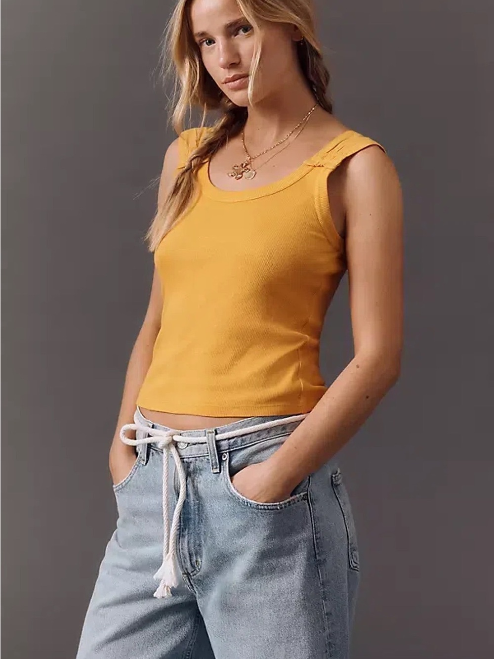 Pilcro scoop neck tank top